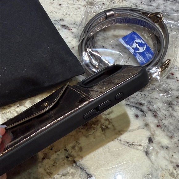 Bandolier Shimmering Metallic Phone Case - Black and Silver - Picture 6 of 8